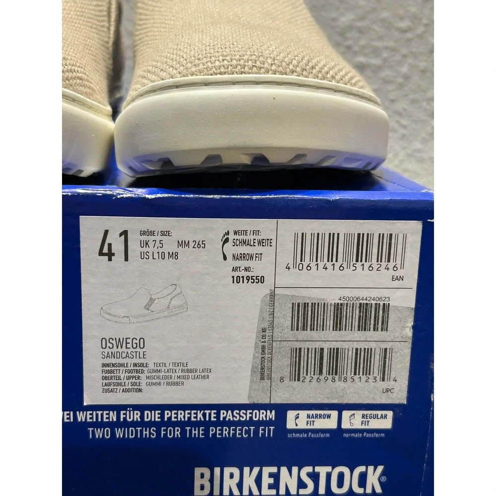 Birkenstock Oswego Textile Sandcastle Beige EU 41 US L10 M8 Mens Womens